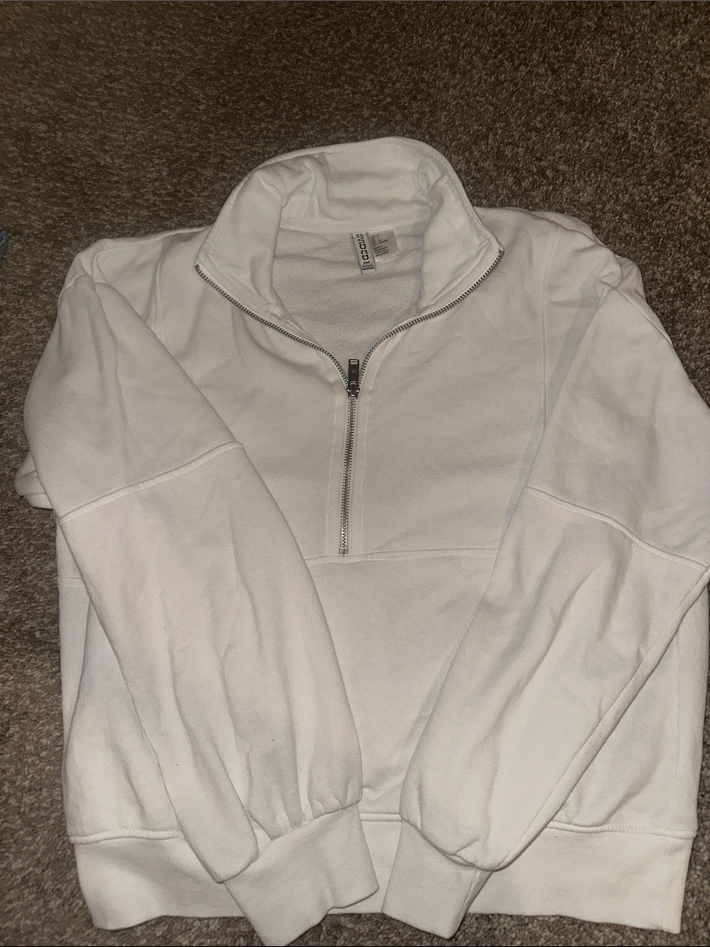 H&M Women’s White Half-Zip Sweatshirt